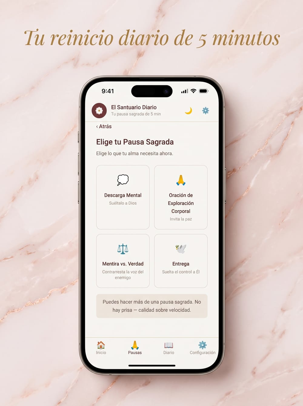 Mini web app El Santuario Diario en pantalla de móvil