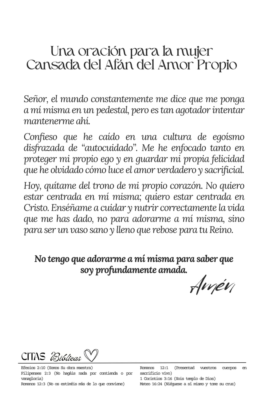 Oración para la mujer cansada